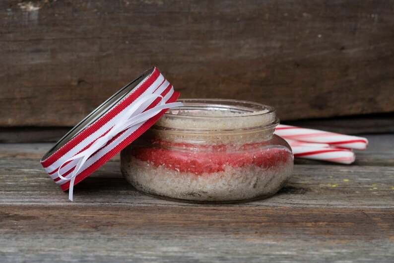 candy cane body scrub, organic sugar scrub, exfoliating scrub, peppermint body scrub, christmas gift, sugar scrub, holiday gift candy cane body scrub, organic sugar scrub, exfoliating scrub, peppermint body scrub, christmas gift, sugar scrub, holiday gift