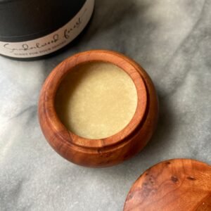 organic oak aged patchouli solid perfume: vegan, zero waste cologne